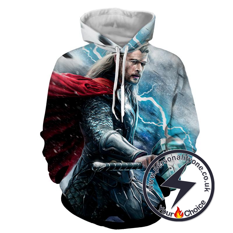 Thor Electric Mjolnir - Thor 3D - Hoodies